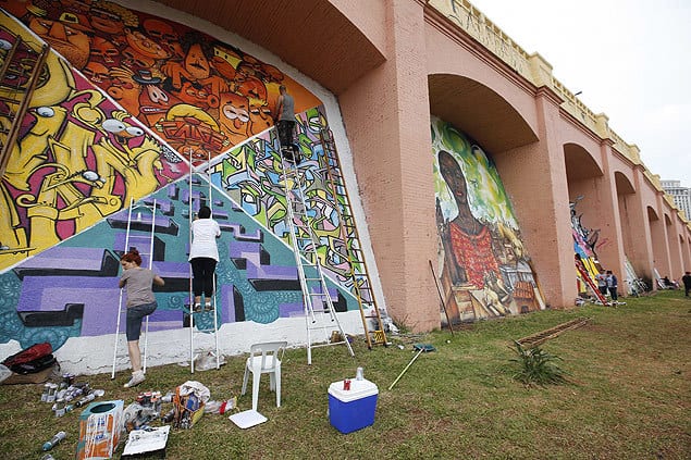 Como ficarão os Arcos com a "arte" (foto Moacir Lopes Junior/Folhapress)