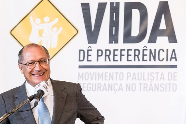 O Governador de  São Paulo, Governador lançou   Programa Movimento Paulista de Segurança no Trânsito.
20/08/2015, São Paulo - Eduardo Saraiva/A2IMG
