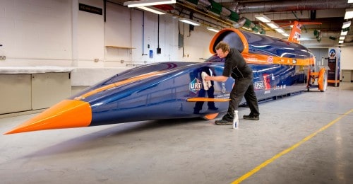 Picture by Jim Holden
Picture taken at URT Bognor, Sussex 03/03/13.
Members of the the 1k Club followers of the  Bloodhound SSC landspeed record attempt car got to meet the driver's tub at it's first public showing this weekend at URT the manufacturer based in Bognor who have built the monocoque. The two day event saw guests meet and get up close to the carbonfibre tub that will see Andy Green drive at a speed attempt of 1000mph. 
Contact Phil Bingham 01622 357070