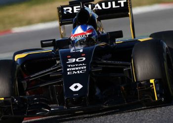 Renault andou com um carro que deverá receber nova pintura e pequenas modificações atá ao GP da Austrália (foto Renault)