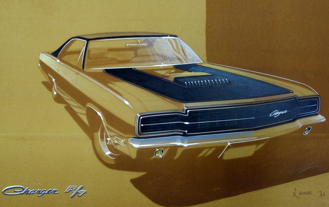 Sketche de estudo de uma nova frente feita pelo Celso Lamas, que era o chefe do estudio da Chrysler e meu primeiro chefe Designer.