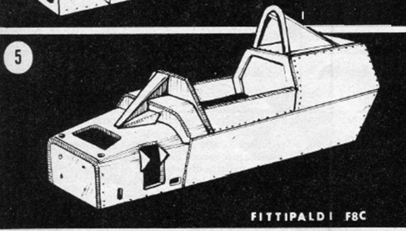Ilustração do monobloco do F8C, similar aos projetos passados (Foto: FB - Copersucar Fittipaldi F1)
