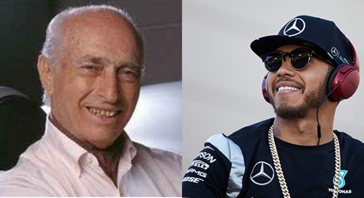 Fangio e Hamilton, dois extremos e igualmente grandes nomes da história da F-1 (Fotos: Mercedes)