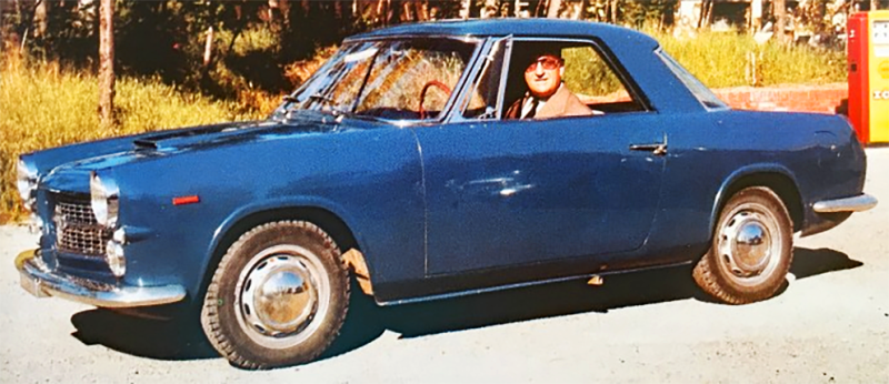 Enzo Ferrari com o protótipo que foi seu carro de uso por algum tempo (fonte: ASAregistry)