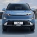 Diferente, o visual frontal do Kia EV-5 é como a "iluminação de um mapa estelar" (Foto: divulgação Kia)