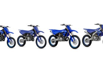 Da esquerda para a direita, as Yamaha YZ65, YZ85LW, YZ250 e YZ450F (Foto: divulgação Yamaha)