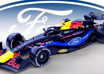 Na temporada passada a Red Bull divulgou imagens de seu carro ostentando oval da Ford (Red Bull)