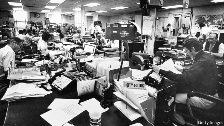 Imagem de uma redação (foto meramente ilustrativa. IA/economist.com)