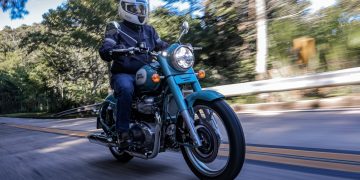 A nova Royal Enfield Classic 650 Teal Green em ação nas serras fluminenses (Fotos: divulgação Royal Enfield)