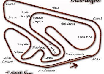O espetacular Interlagos antigo (desenho: Wikipedia)
