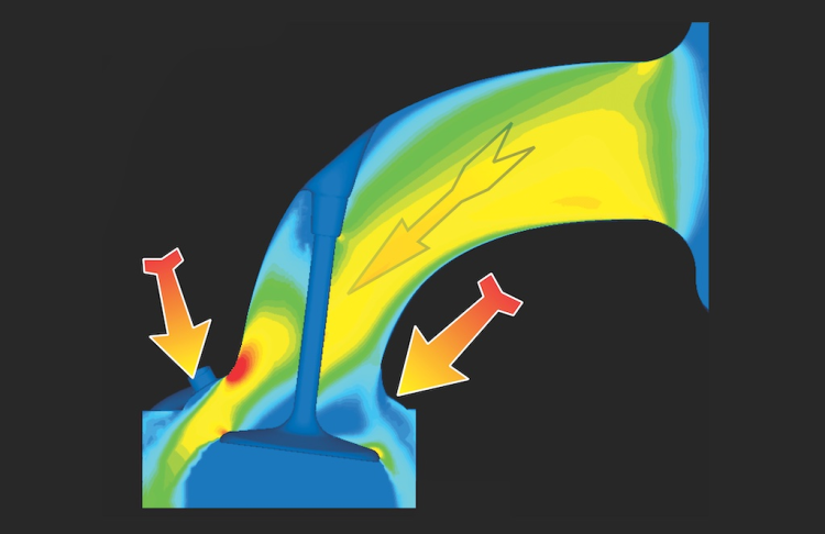 O objetivo moderno do coletor de admissão é a perfeita formação de mistura. (Fonte: https://www.musclecardiy.com/cylinder-heads/developing-highly-functional-cylinder-heads-performance-applications-part-10/)