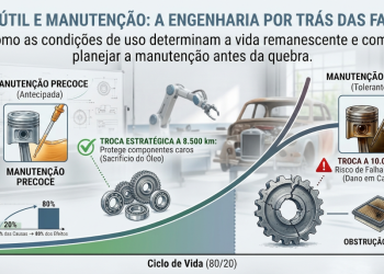 Vida de componentes e manutenção. (Fonte: Google Gemini)
