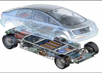 A engenharia do carro de tração elétrica pode ser bem diferente da convencional. (Fonte: dreanima.ai)